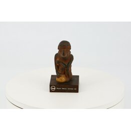 Estatueta Colecionável Anemo-Funk, Réplica de Cerâmica Estilo Nayarit, Item Promocional Médico Vintage Anos 80