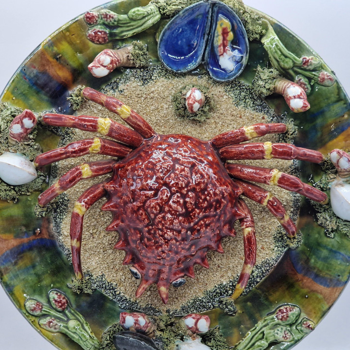 Talerz Ceramiczny Krab Álvaro José Portugalia 1970
