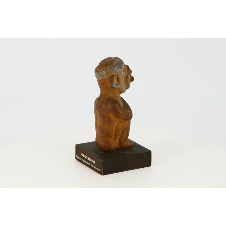 ナヤリット陶器製フィギュア ヴィンテージ ファンケ グルタビオン 製薬会社プロモーション用 メキシコ先コロンブス期様式彫刻 1990年代
