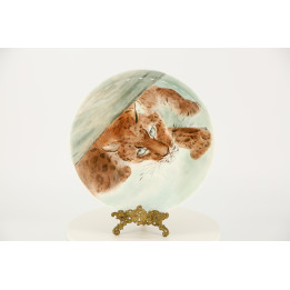 Plato Porcelana Leopardo Patricia M. King Vintage
