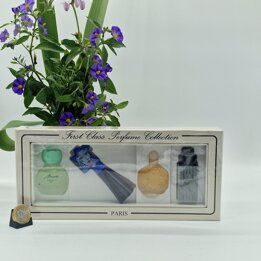 Coffret Vintage 4 Miniatures de Parfum Français First Class Paris