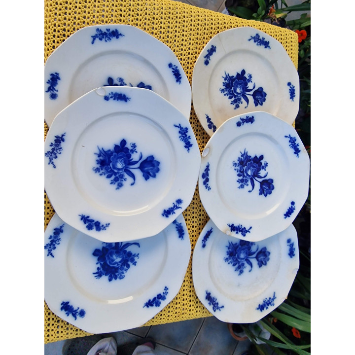 6 Villeroy & Boch Mettlach Borden ASIA 1900-1909