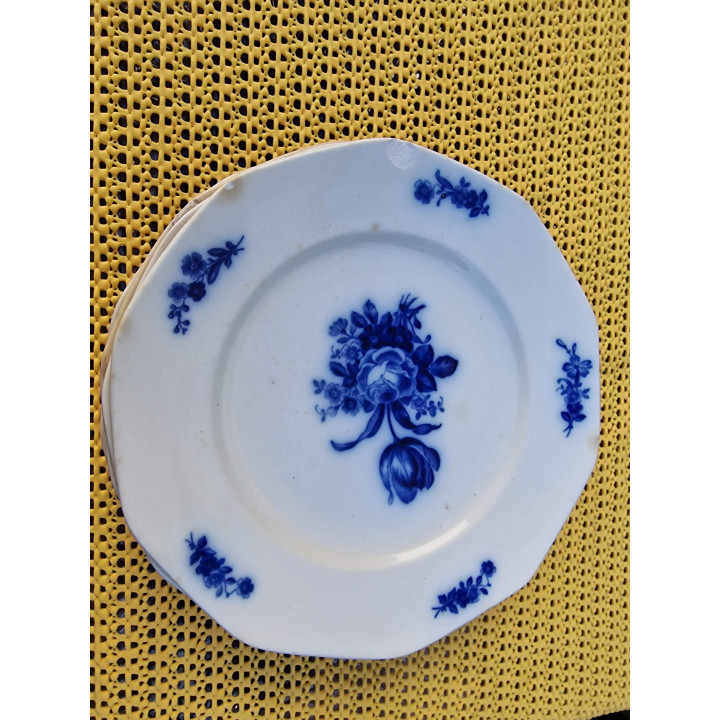 6 Antycznych Talerzy Villeroy & Boch Mettlach Seria Asia
