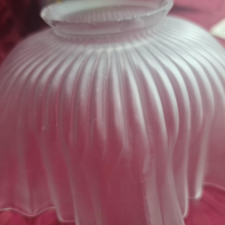 Tulipa de Candeeiro em Vidro de Uranio Branco, Cupula de Cristal Art Nouveau, Reposicao para Candeeiro de Mesa, Aplique de Pared
