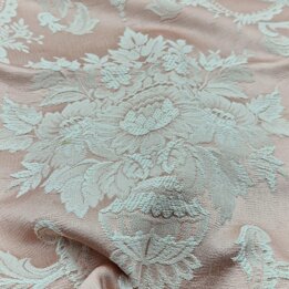 Tela de Seda Antigua Tejido Jacquard Damasco Valenciano Traje de Fallera Retal Regional 125x90cm Década 1920
