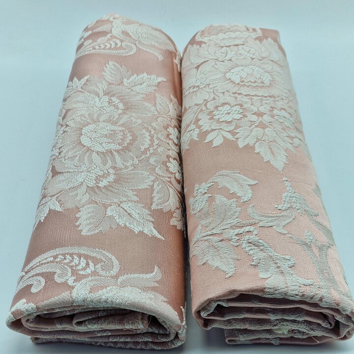 Antique Silk Fabric Jacquard Damask Panel Valencia Regional Fallera Dress Textile 125x90cm 1920s Remnant