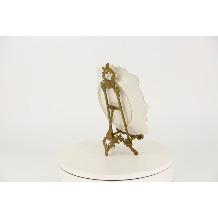 Assiette en Porcelaine Style Rococo c. 1900 | Décoration Antique