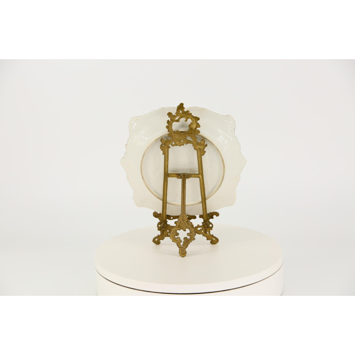 Prato de Porcelana Rococó Revival c. 1900 | Antiguidade Luxo