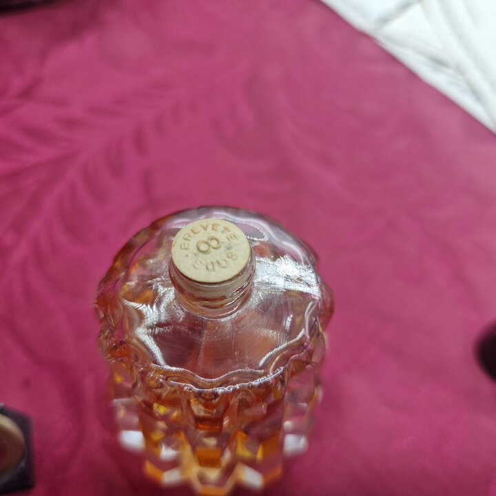 Frasco de Perfume Antiguo y Extracto Lotus de Noel Lily of the Valley, 30 ml, Cristal Art Deco, Francia hacia 1920