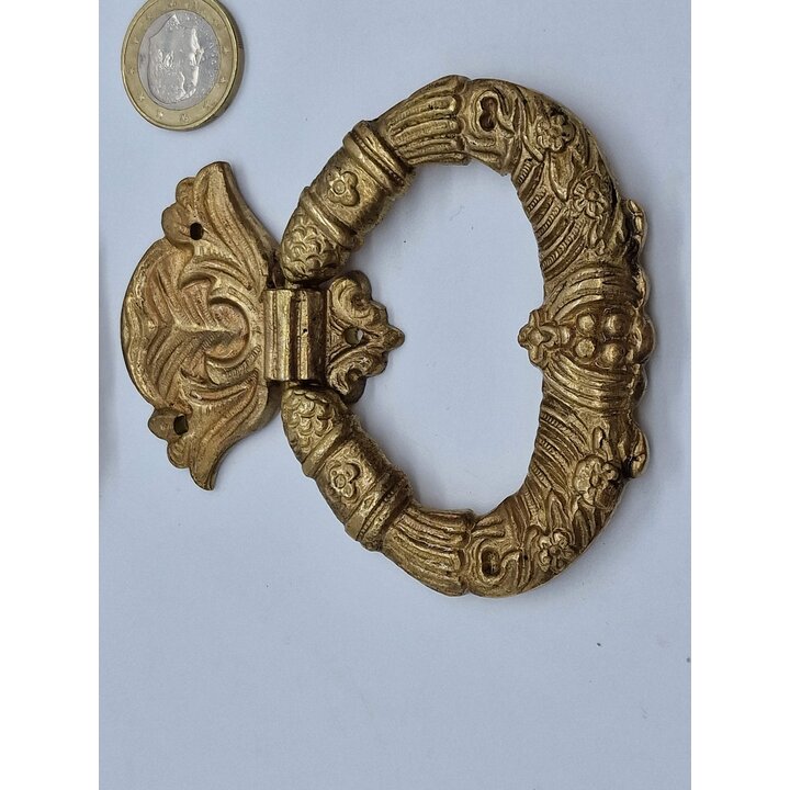Juego de 4 Tiradores de Bronce para Muebles Antiguos Estilo Neoclásico