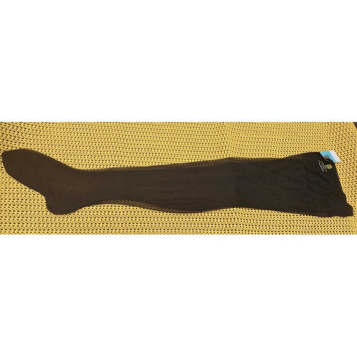 Bas Nylon Vintage Bas Couture Janira Années 60, Noir Nylon 30 Denier Couture RHT Deadstock, Taille 9.5-10