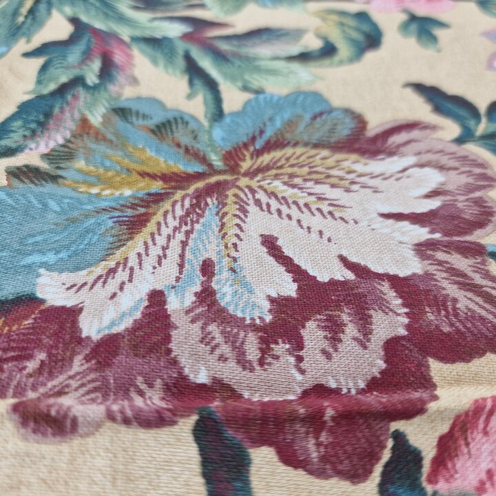 Vintage Baumwollstoff 140x200cm Pfingstrosen Design 820-28645