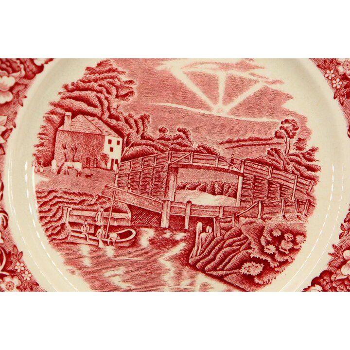 Assiette Palissy Pottery Thames River Scenes - Old Windsor Locks - 1950