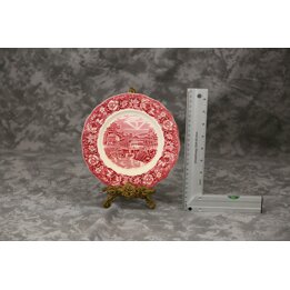 パリシー ポタリー 陶器 プレート ヴィンテージ 装飾皿 テムズ川の風景 イギリス 20cm 1950年代
