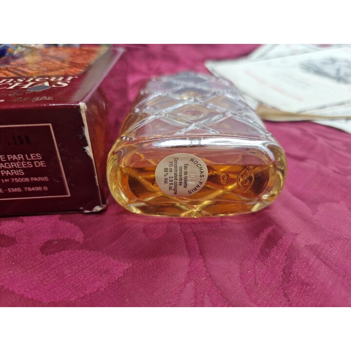 Perfume Vintage Monsieur Rochas Eau de Toilette Concentree 115 ml con Caja, Fragancia Rochas para Hombre Anos 80, 65 por ciento 