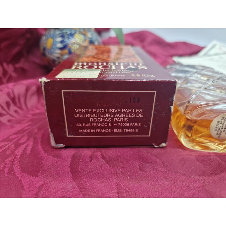 Perfume Vintage Monsieur Rochas Eau de Toilette Concentree 115 ml com Caixa, Fragrancia Rochas Masculina Anos 80, 65 por cento C