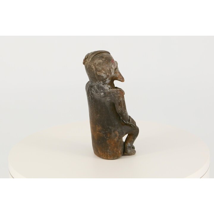 Figurka Prekolumbijska, Replika Ceramiczna Jama Coaque Ekwador, Statuetka z Gliny, Sztuka Andyjska Vintage 1990, Dekoracja do Ga