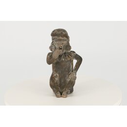 ナヤリット陶磁器フィギュア 1960年代ヴィンテージレプリカ 手作りの粘土彫刻 メキシコ先コロンブス期古代美術 書斎キャビネット棚デコレーション