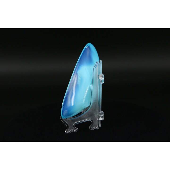 Cenicero Opalex de vidrio opalino azul, Art Déco, Francia años 30