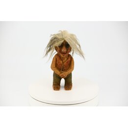 Troll Ny Form Norwegia, Ręcznie Wykonana Figurka z Lateksu, Kolekcjonerski Vintage