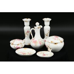 Zestaw Toaletowy Limoges Delinieres i Co Francuska Porcelana 7 sztuk
