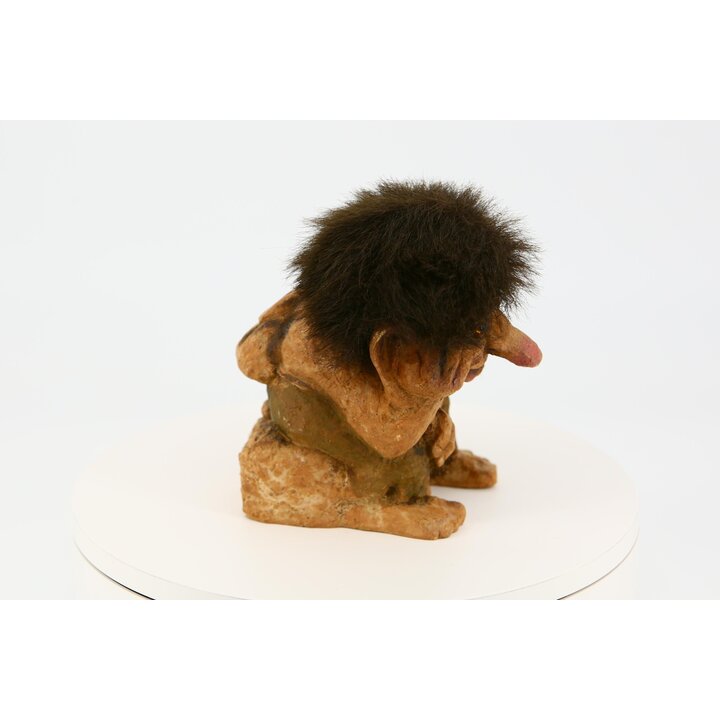 Figura de Troll Noruego Vintage NyForm, Arte Folk Escandinavo en Látex Natural Hecho a Mano, Estatua de Colección de Noruega, 19