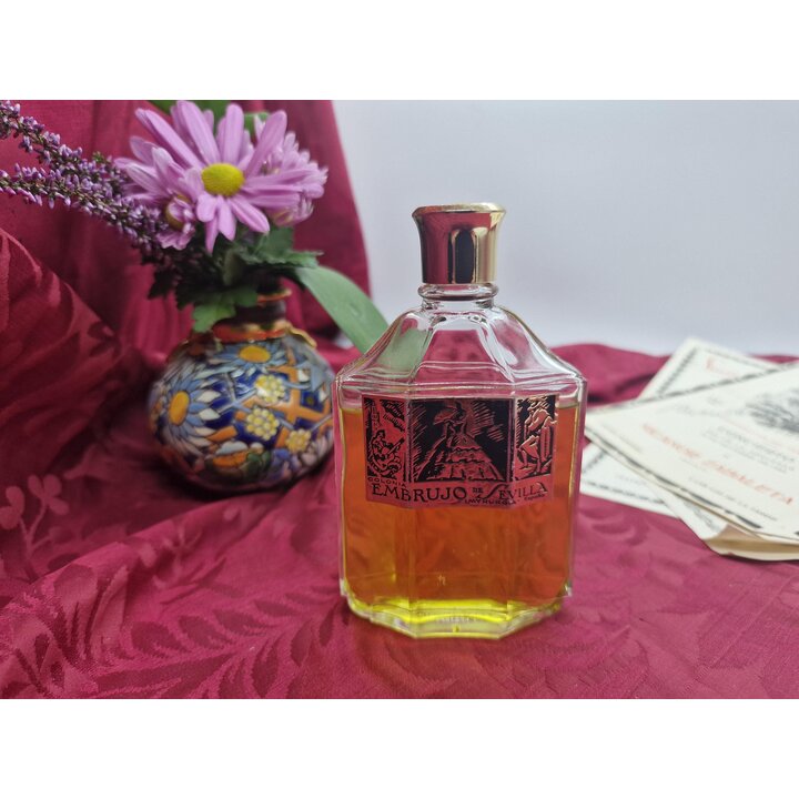 Colonia Vintage Embrujo de Sevilla Myrurgia, Parfum Ancien d Espagne 100 ml 85 Degres, Flacon en Verre des Annees 1950 1960