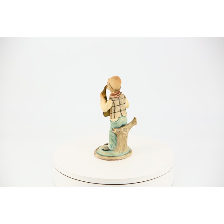 Figura de músico de jazz de cerámica - Soval Artesanía España 173 - Estatuilla saxofonista pintada a mano - Decoración vintage a