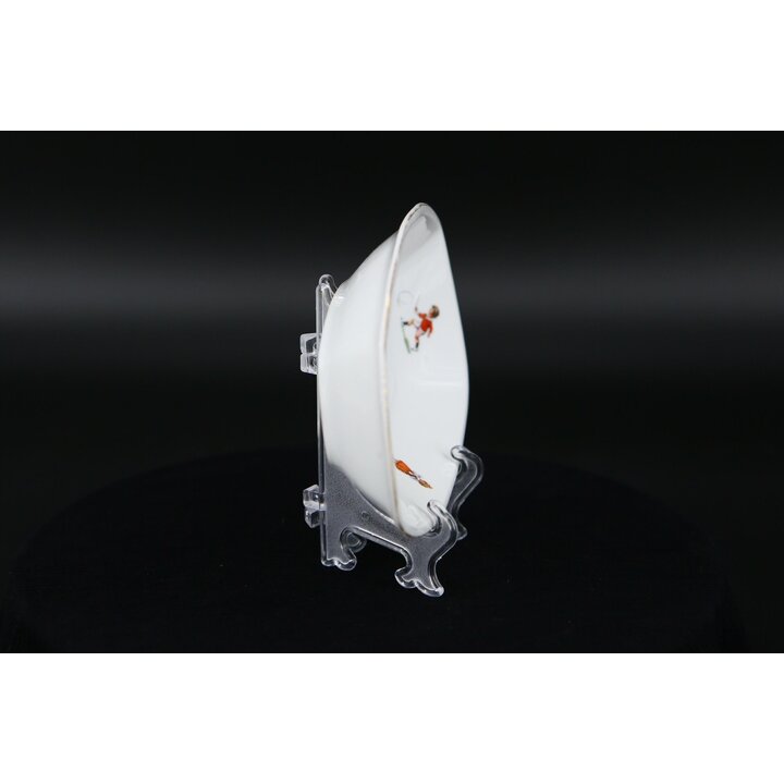 イェーガー・アイゼンベルク 楕円形磁器プレート、遊ぶ子供たち、ドイツ、1950年