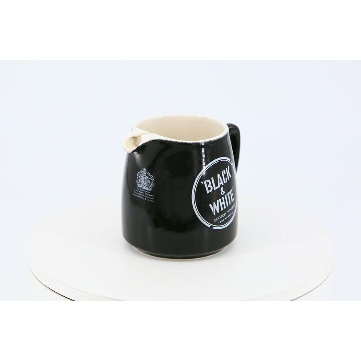 Black & White ウイスキー 水差し ピッチャー, 英国製 アーサーウッド 陶器 デキャンタ, 1930年代 パブバー 収集品, 550ml