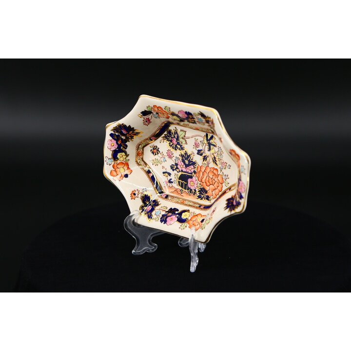 Plato Pequeno Masons Patent Ironstone, Patron Mandarin Chinoiserie, Ceramica Inglesa Vintage 1970, Coleccionismo 17cm