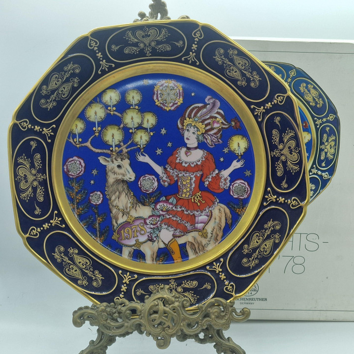 Vintage Hutschenreuther Ole Winther Kerstborden - Fijn Porselein Limited Edition (Prijs per Stuk)