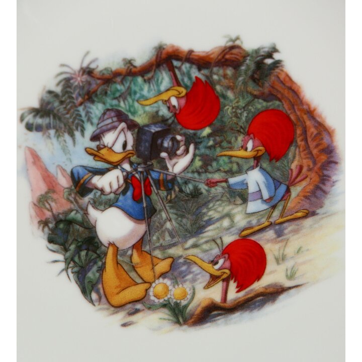 Piatto da Collezione Disney Fyrklövern di Stefan Lindahl - Paperino e l Uccello Aracuan
