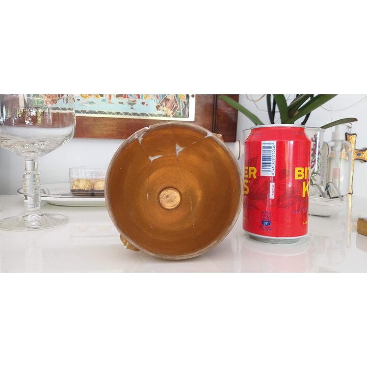 Tazza in Porcellana Antica e Urna Stile Impero, Vieux Paris Dipinto a Mano Scene di Giardino, Primo Ottocento, Da Restaurare