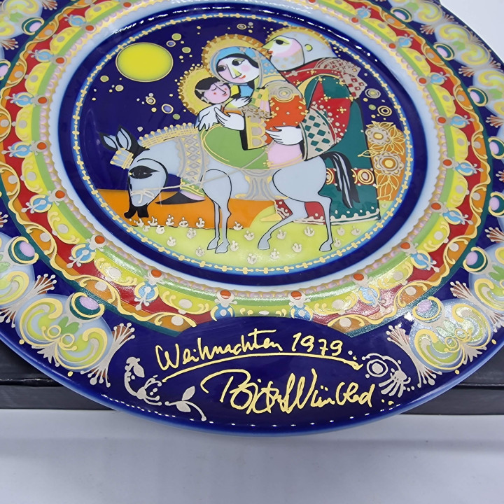 Rosenthal Bjørn Wiinblad Weihnachtsteller Porzellan
