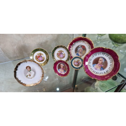 7 Miniatuur Limoges Borden - Fragonard Scènes