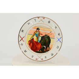 Talerz Ceramiczny Hiszpański Tauromachia Vintage Lata 70.
