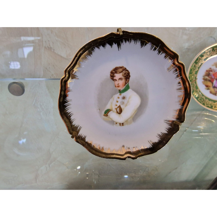 7 Limoges Miniaturteller - Fragonard Szenen & Goldrand