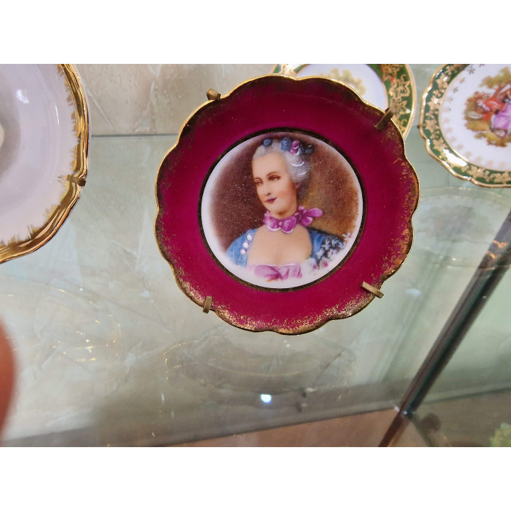 7 Piatti Miniatura Limoges - Scene di Fragonard