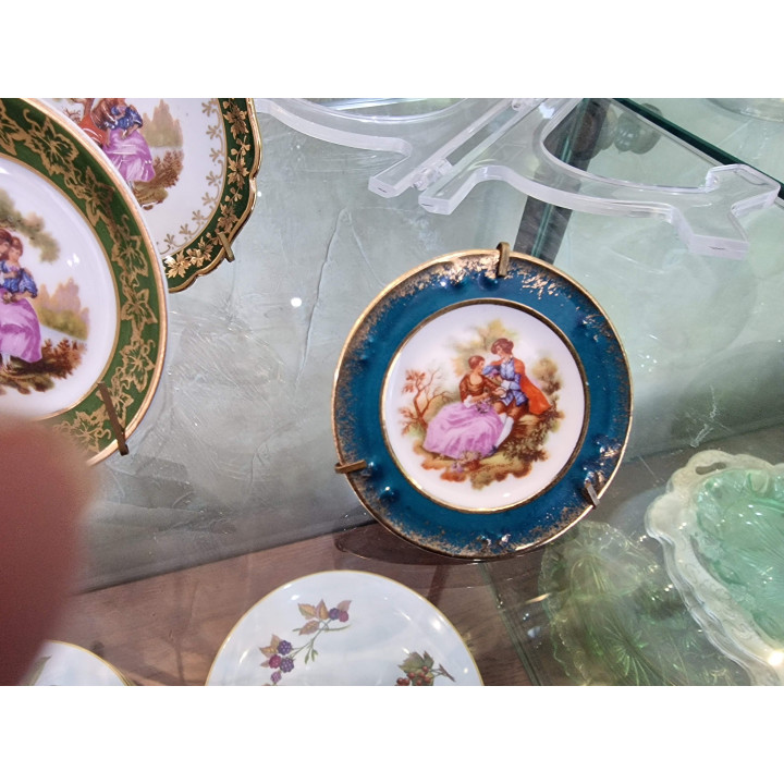7 Miniaturowe Talerzyki Limoges - Sceny Fragonard