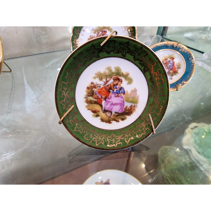 7 Miniatuur Limoges Borden - Fragonard Scènes