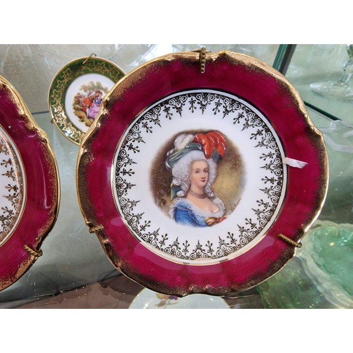 7 Miniaturowe Talerzyki Limoges - Sceny Fragonard