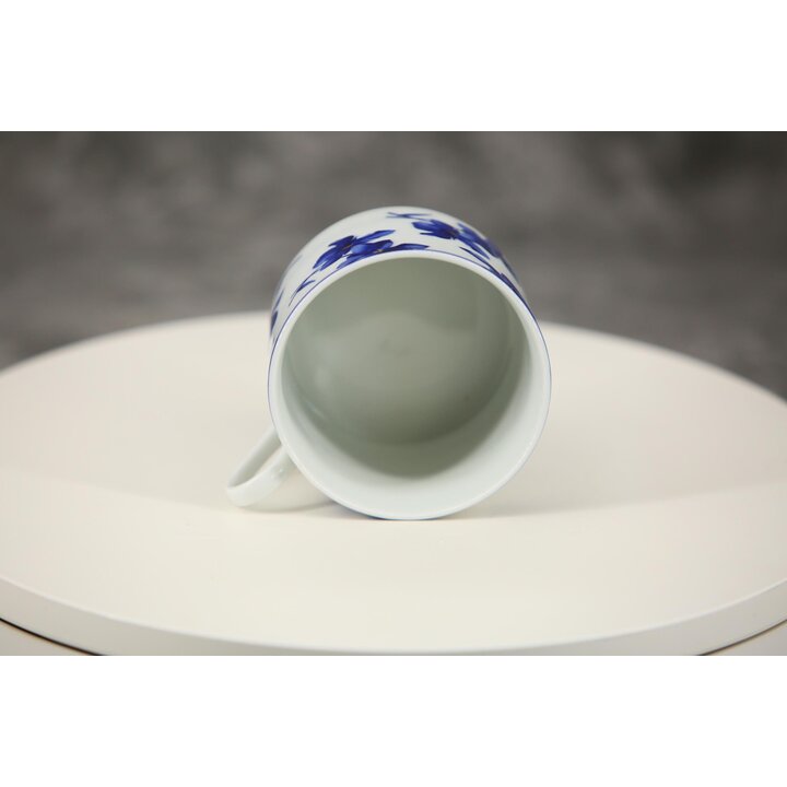 ビスタアレグレ 磁器製ティーセット トレー付き 青い花柄 ポルトガル製 洋食器 7点セット 1980年代ヴィンテージ 極美品 コバルトブルー