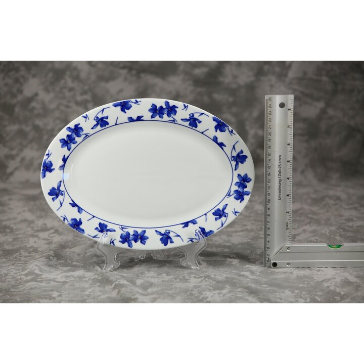 ビスタアレグレ 磁器製ティーセット トレー付き 青い花柄 ポルトガル製 洋食器 7点セット 1980年代ヴィンテージ 極美品 コバルトブルー