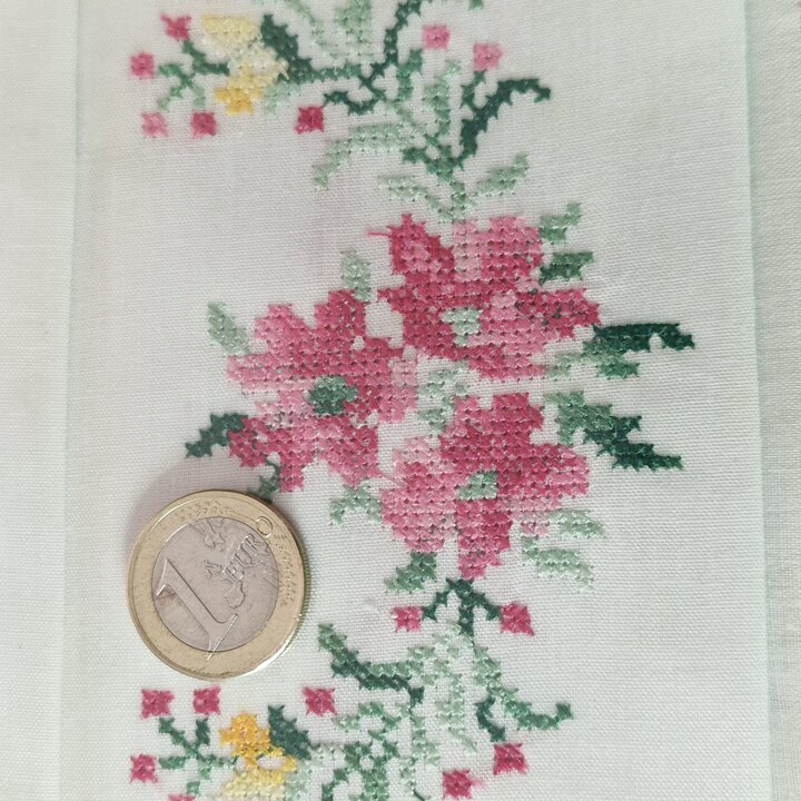 Vintage Spanisches Handbesticktes Bettwäsche Set 1960er Tersaba OVP
