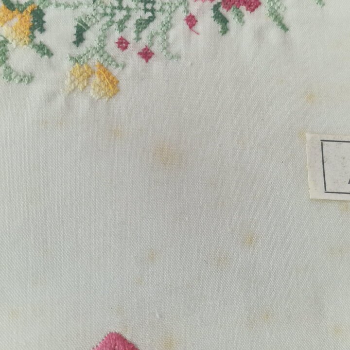 Vintage Spanisches Handbesticktes Bettwäsche Set 1960er Tersaba OVP