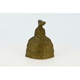 Vintage Lady Bell Bronze Figurine - Victorian Style Dinner Bell