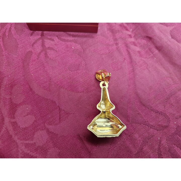 Vintage Salvador Dali Parfums Clip-On Ohrringe, Goldene Surrealistische Lippen und Nase Ohrclips, Promo Edition 1980er Jahre in 
