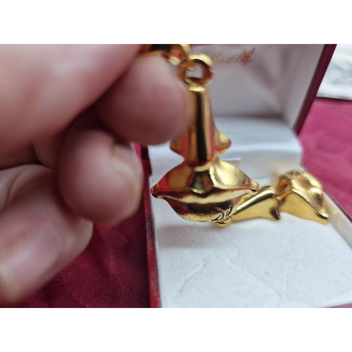 Vintage Salvador Dali Parfums Clip-On Earrings, Gold Tone Nose and Lips Surrealist Jewelry, Promo Edition 1980s, Collectible Box