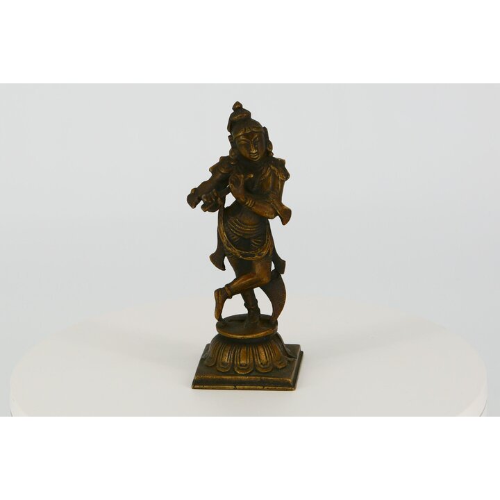 Estátua de bronze de Krishna tocando flauta, Estatueta indiana Venugopala, Escultura de divindade hindu, Arte sacra, Decoração d